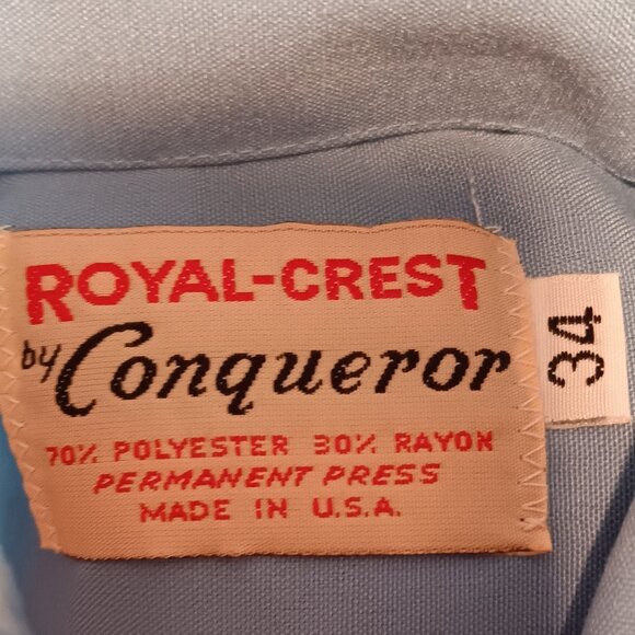 Royal Crest by Conqueror Uniform Shirt Size 34 - Picture 3 of 6